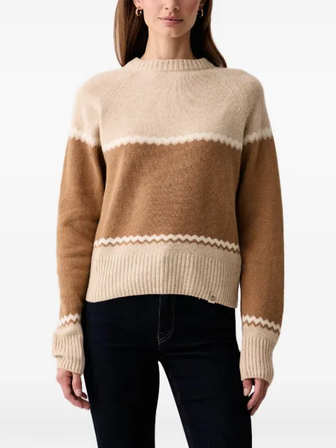 Colmar zigzag-pattern raglan-sleeve sweater
