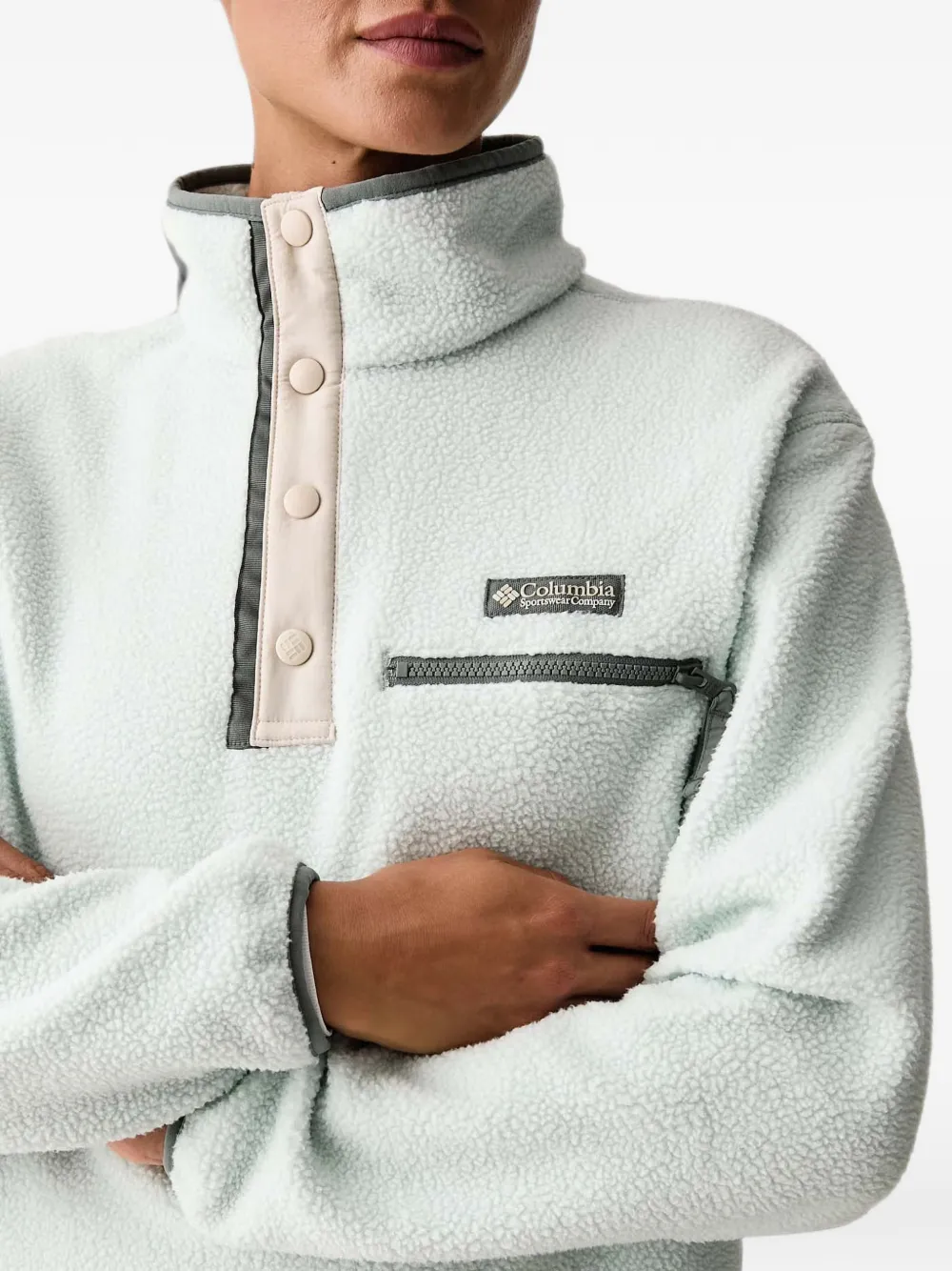 Columbia Helvetia II fleece drawstring sweater Groen