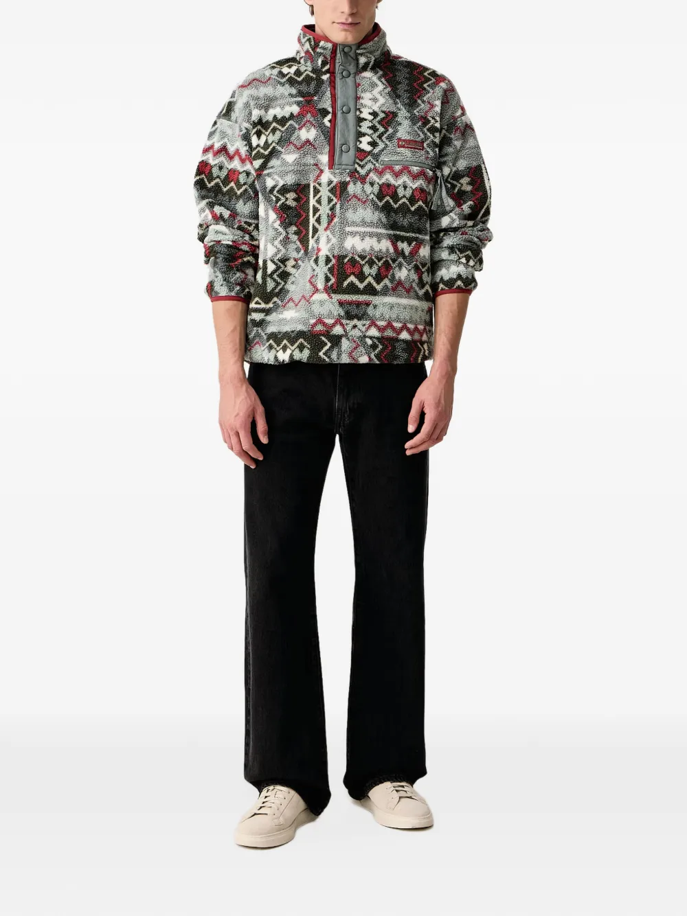 Columbia Hellvetia II geometric-print fleece sweater Grijs