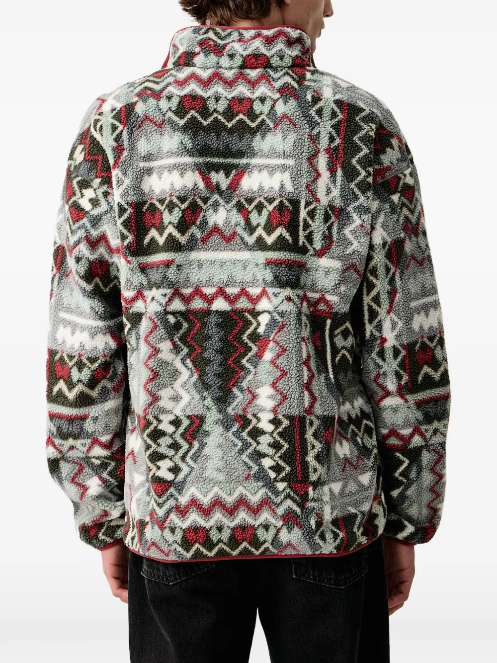 Columbia Hellvetia II geometric-print fleece sweater Grijs