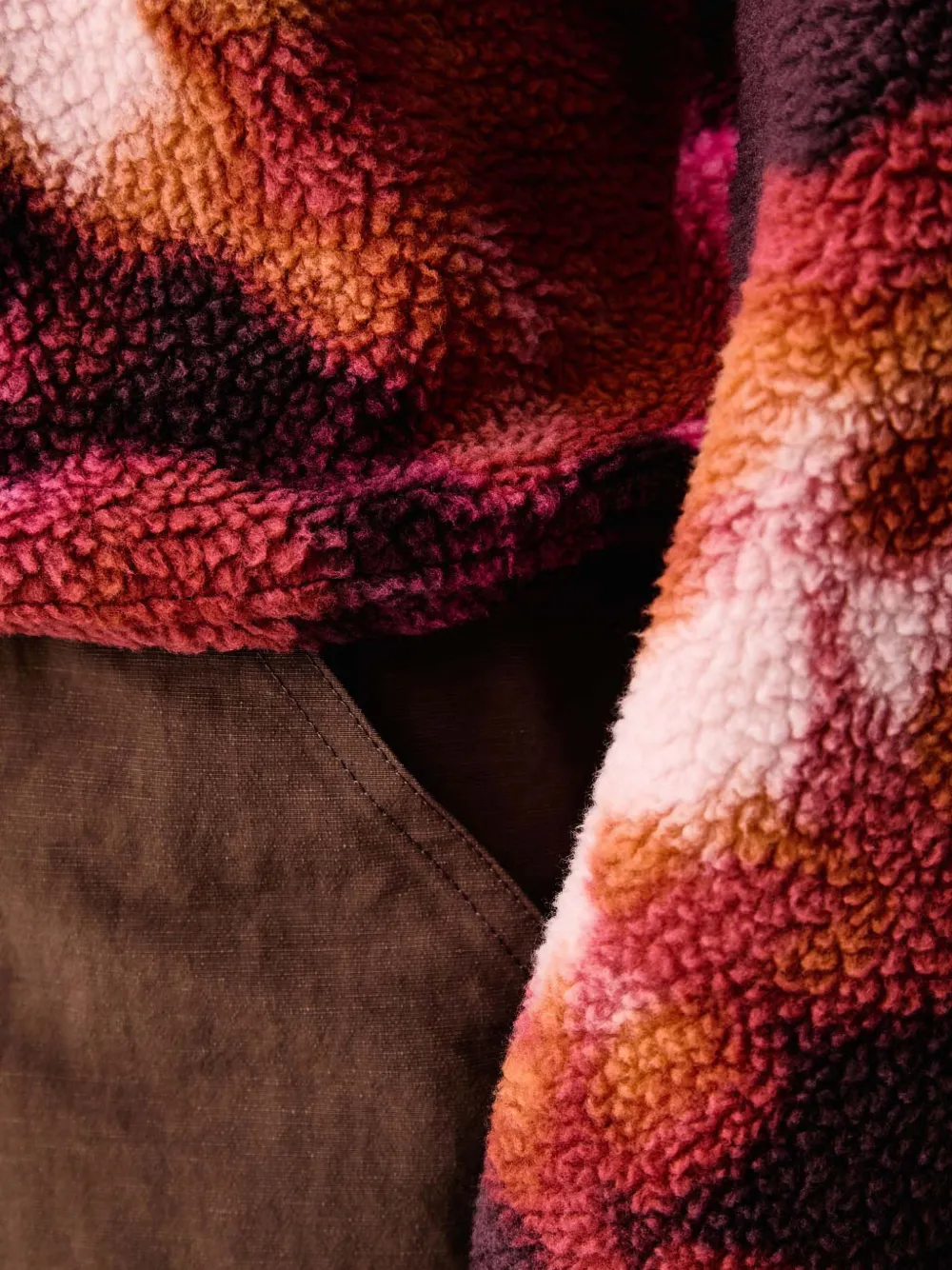 Columbia Helvetia II abstract-print fleece sweater Rood