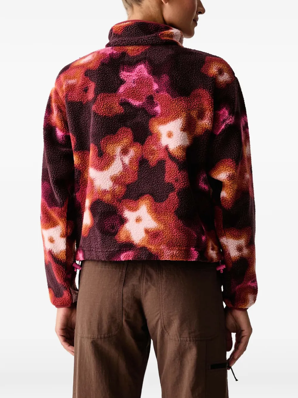 Columbia Helvetia II abstract-print fleece sweater Rood
