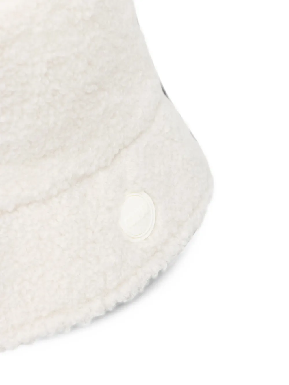 Colmar fleece-texture bucket hat Wit