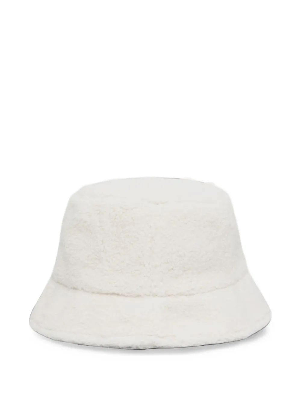 Colmar fleece-texture bucket hat Wit