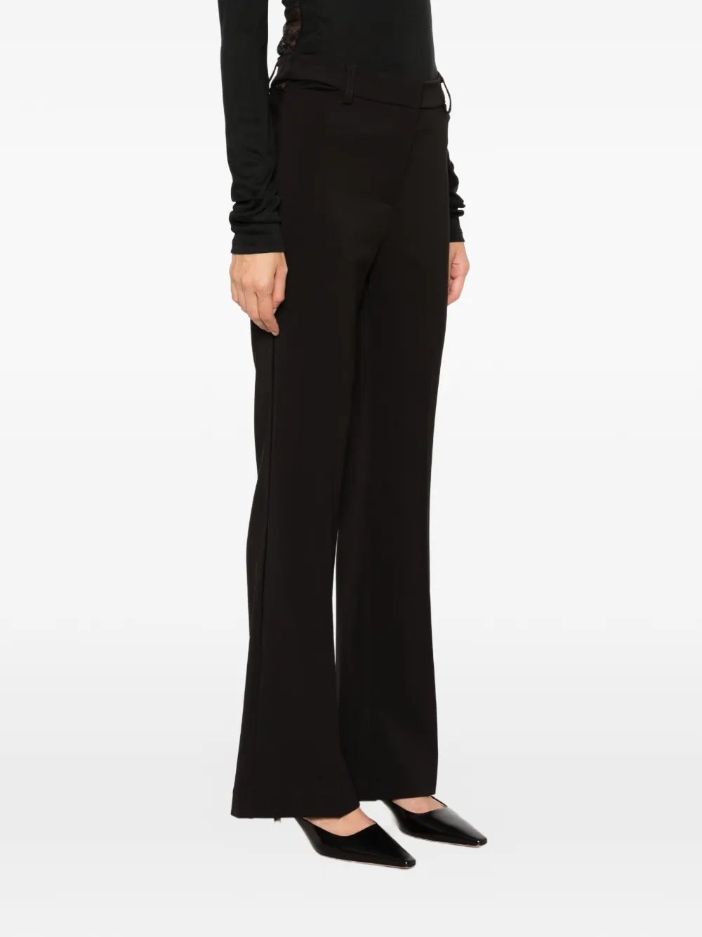 IMPERIAL Pantalon met uitgesneden details Zwart