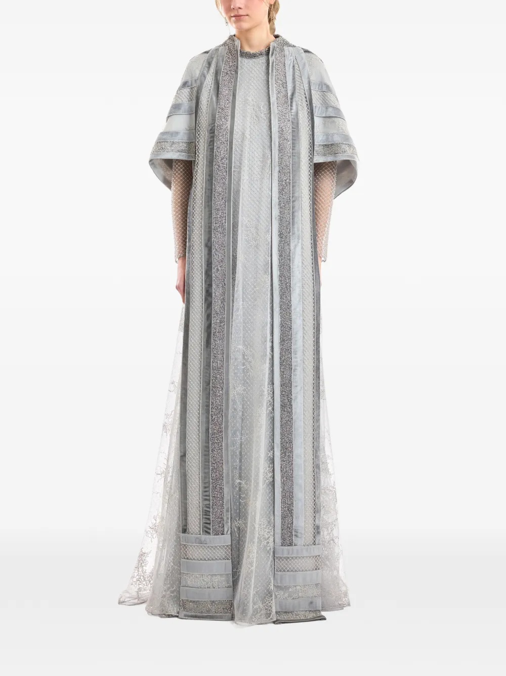 Gemy Maalouf embroidered beaded cape
