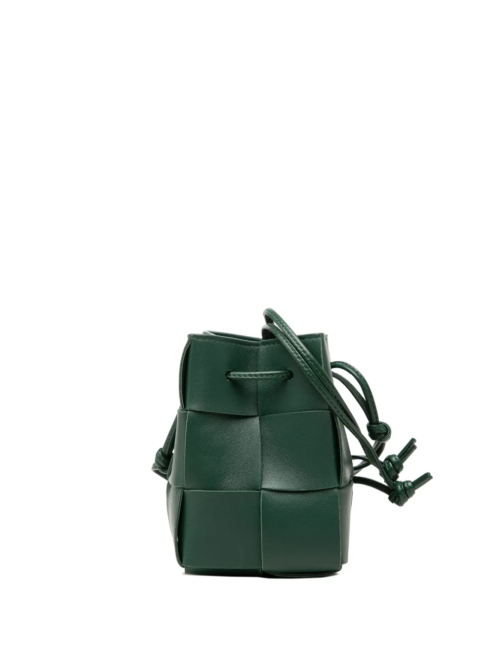 Bottega Veneta Pre-Owned mini sac seau Cassette en cuir nappa Maxi Intrecciato (2012-2026) - Vert