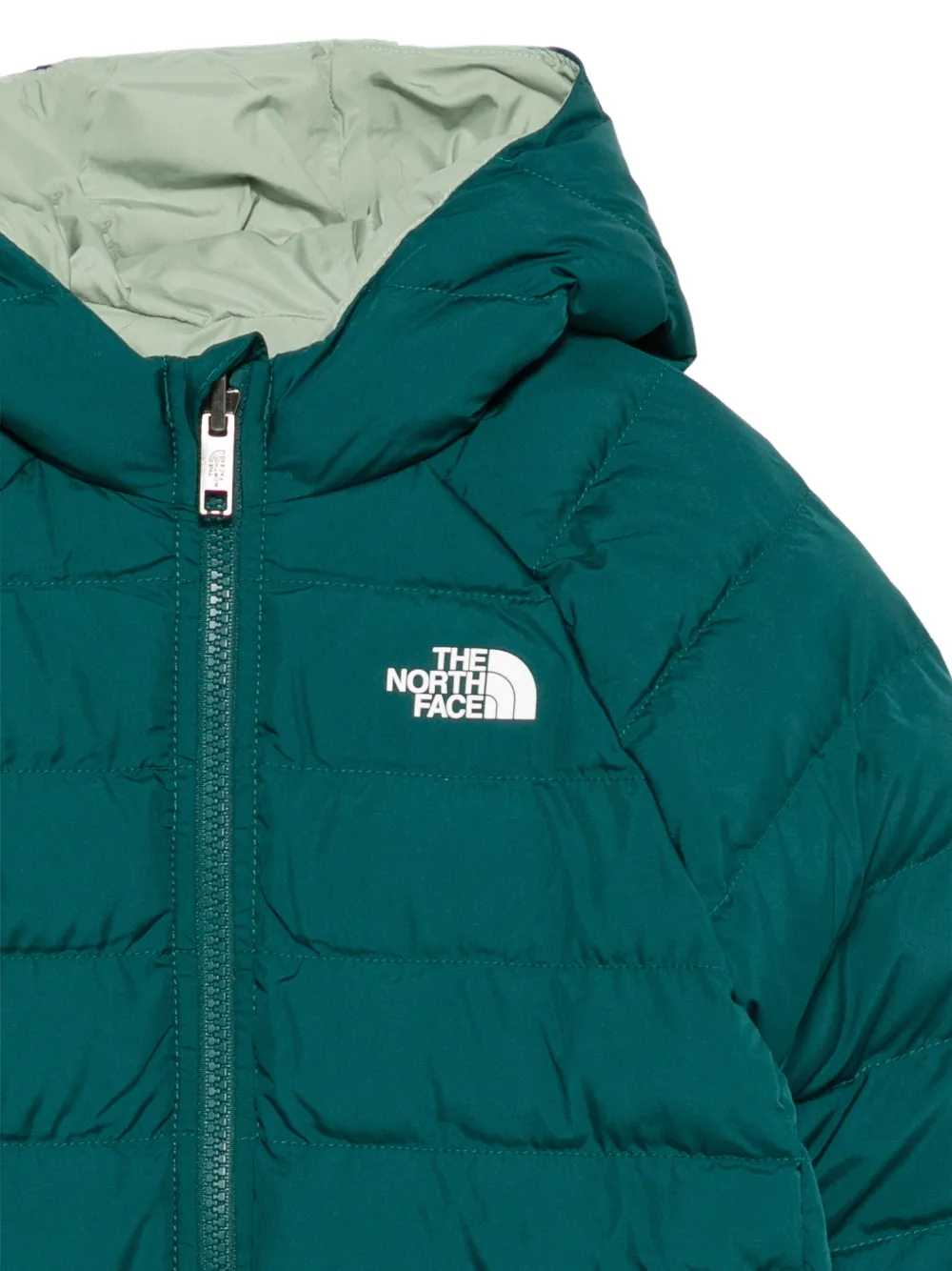 The North Face Kids Omkeerbaar gewatteerd jack met logo-print Groen