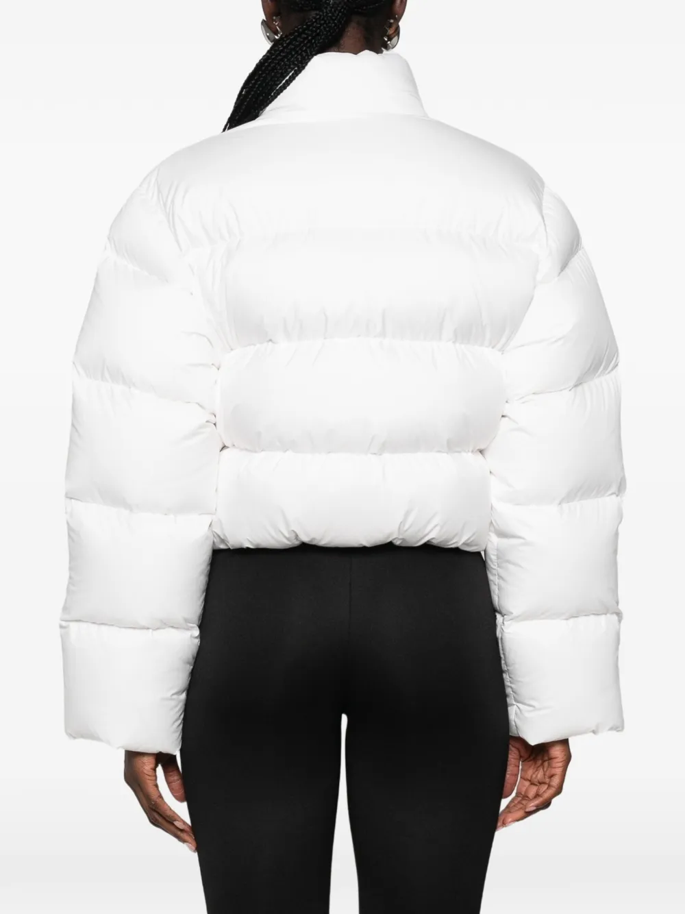 Gucci Cropped donsjack met wapenschild-patch Wit