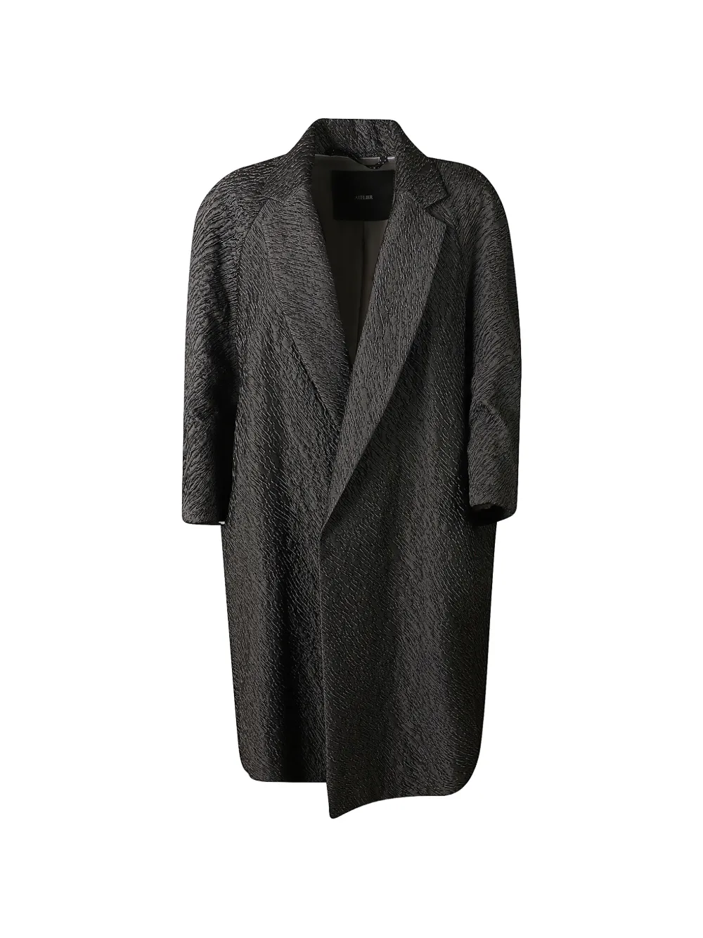 Max Mara jacquard-effect notch-lapel coat - Grigio