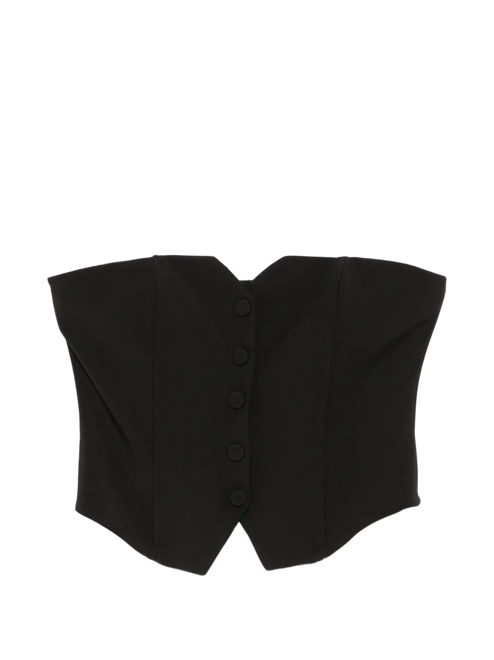 IMPERIAL strapless button-up top - Nero