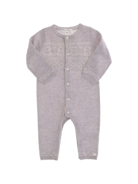 Tartine Et Chocolat appliqué-embroidered crew-neck onesie