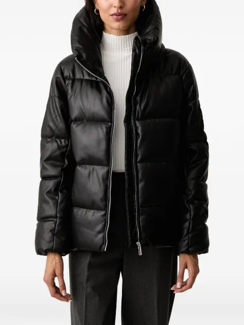 DKNY quilted faux-leather jacket