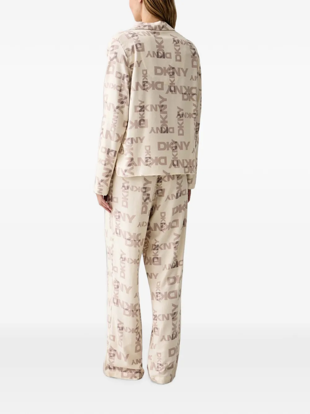 DKNY Pyjama met logoprint Beige