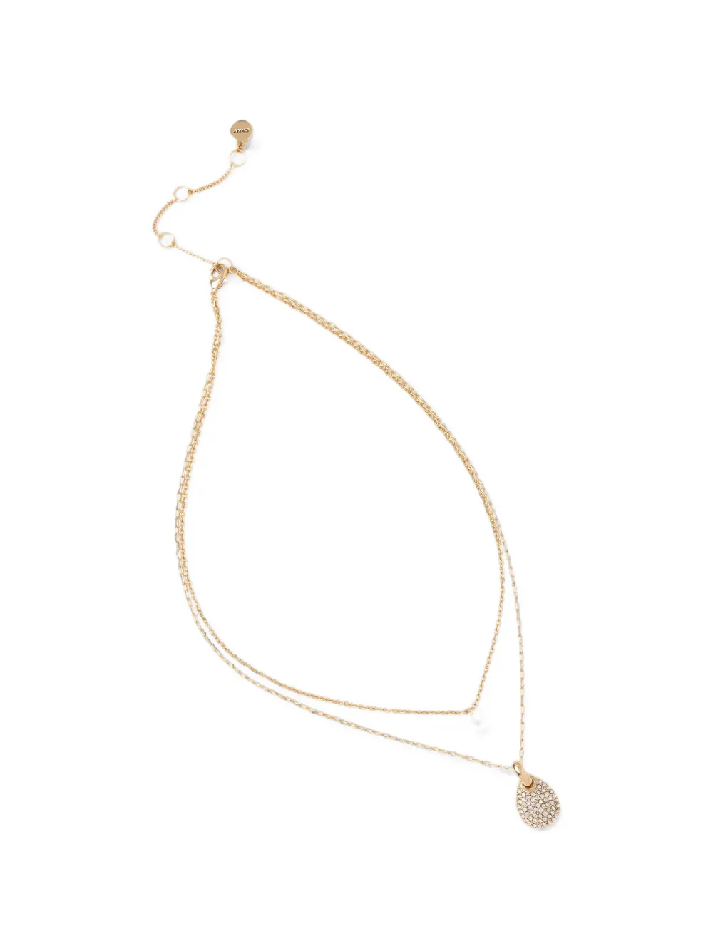 DKNY crystal-embellished layered necklace