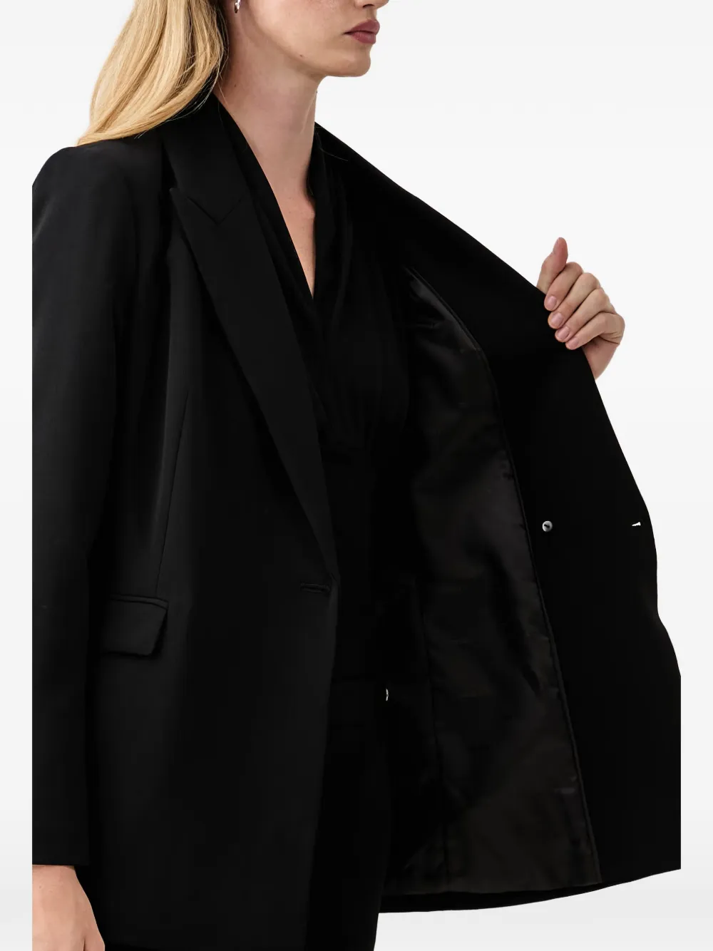 DKNY Blazer met enkele rij logo-knopen Zwart