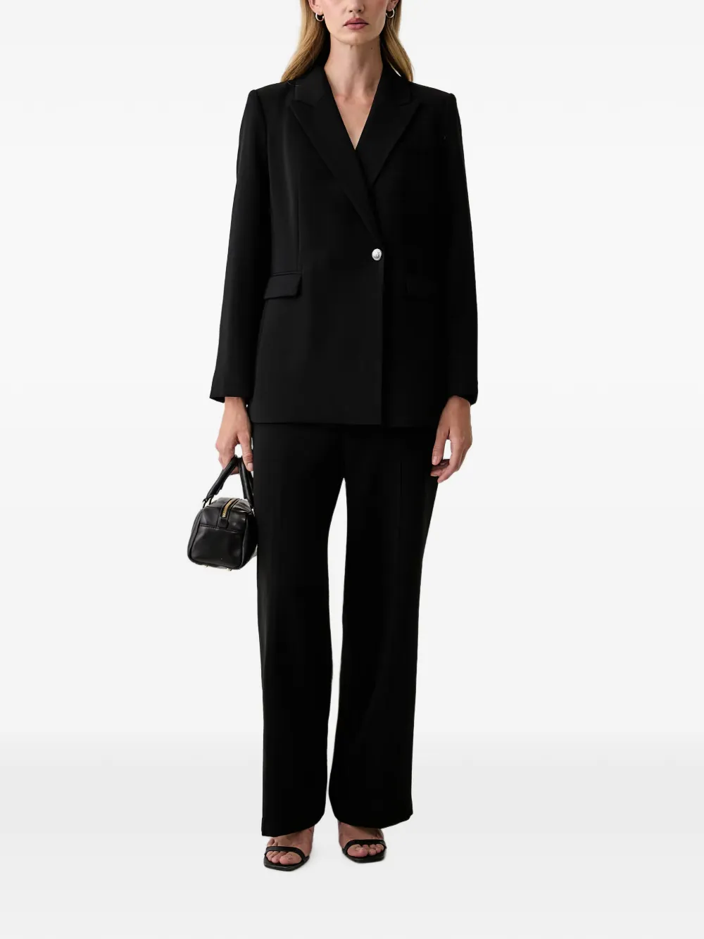 DKNY Blazer met enkele rij logo-knopen Zwart