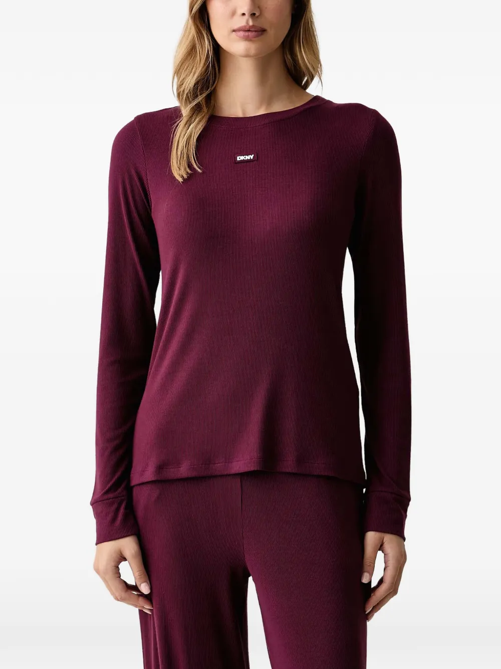DKNY Ribgebreide pyjama Rood
