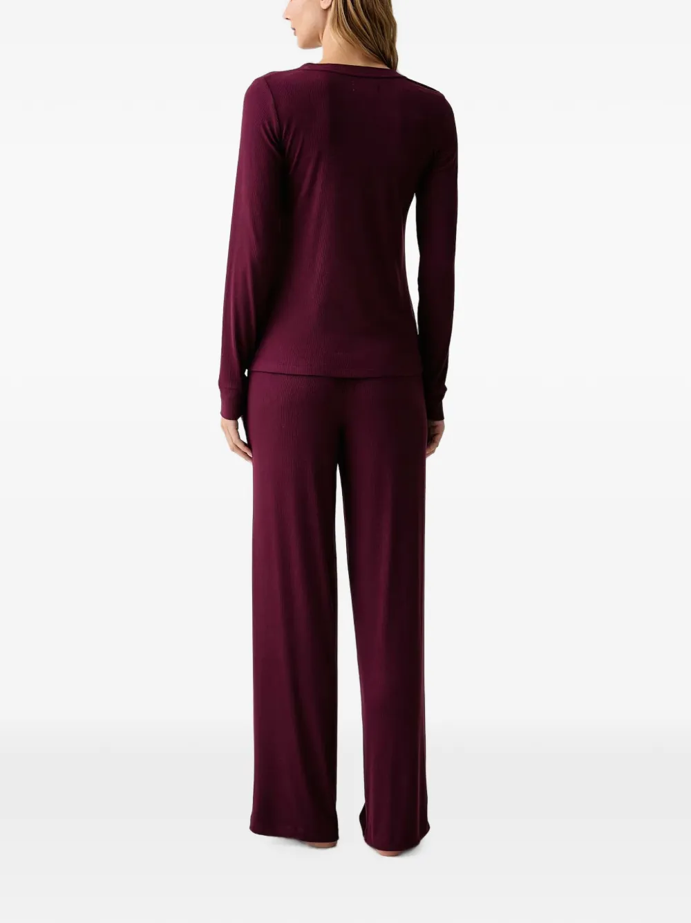 DKNY Ribgebreide pyjama Rood
