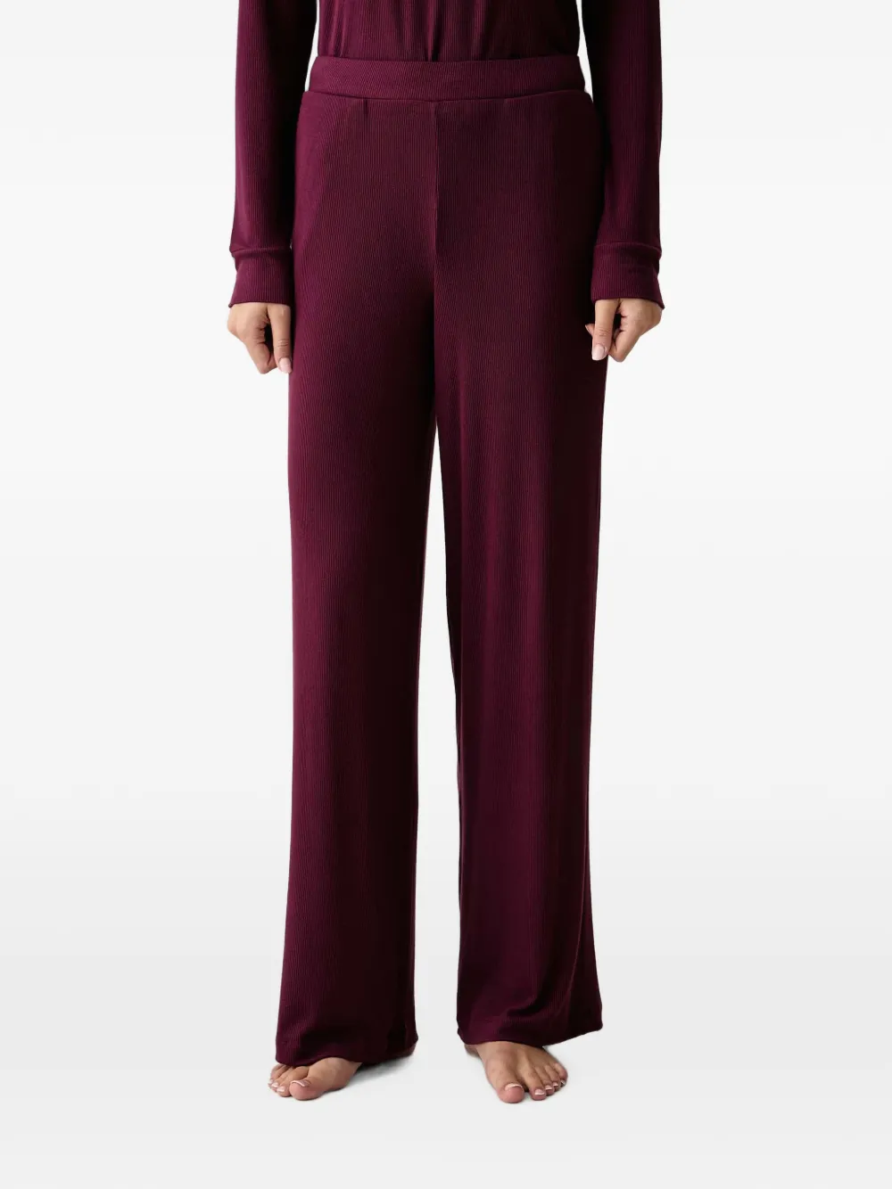 DKNY Ribgebreide pyjama Rood