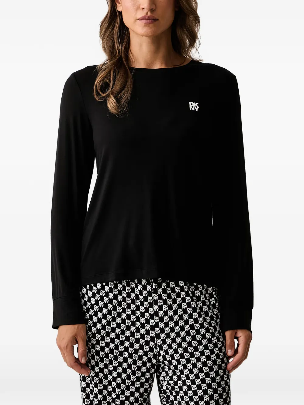 DKNY Pyjama met logoprint Zwart