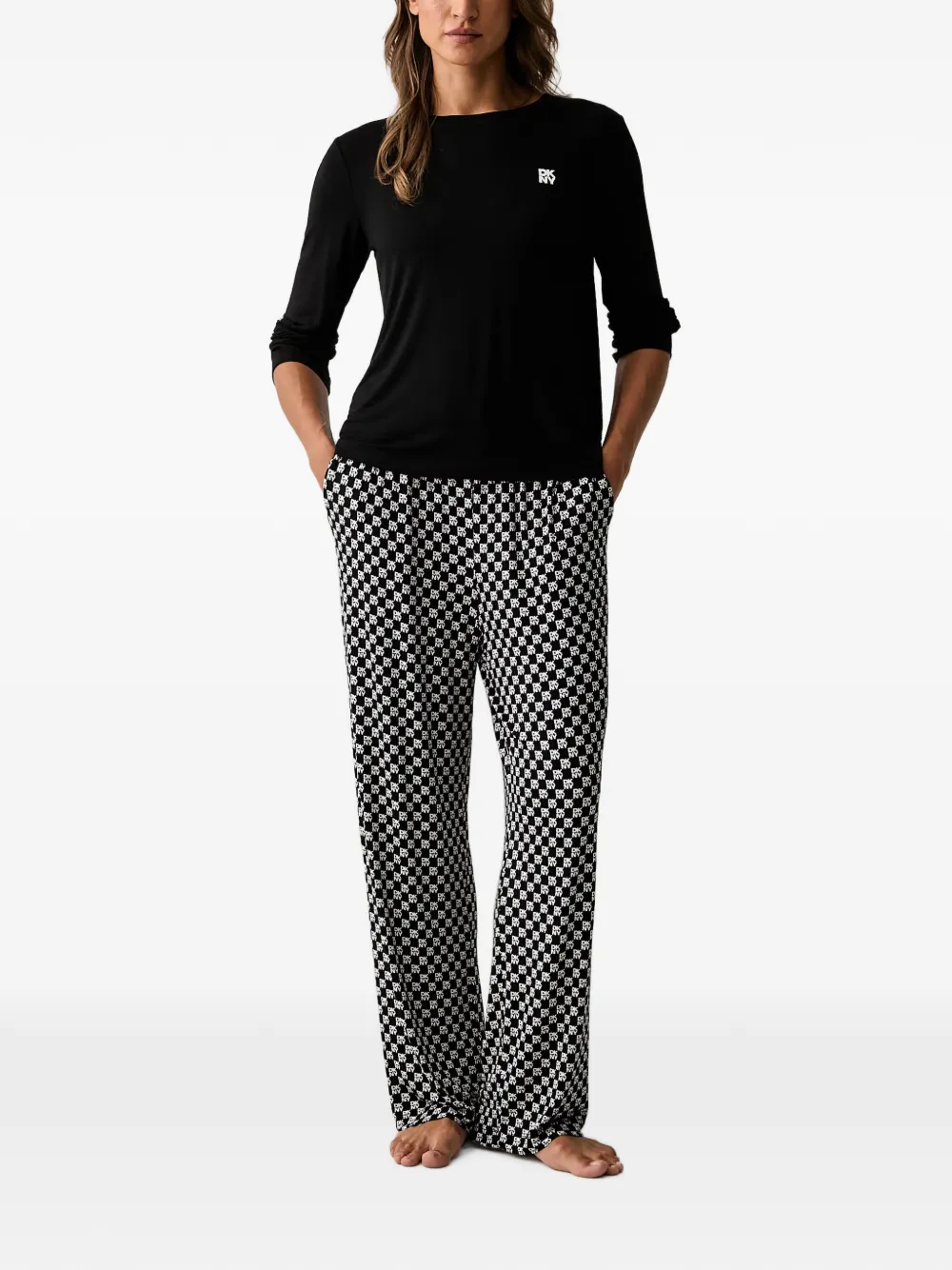 DKNY Pyjama met logoprint Zwart