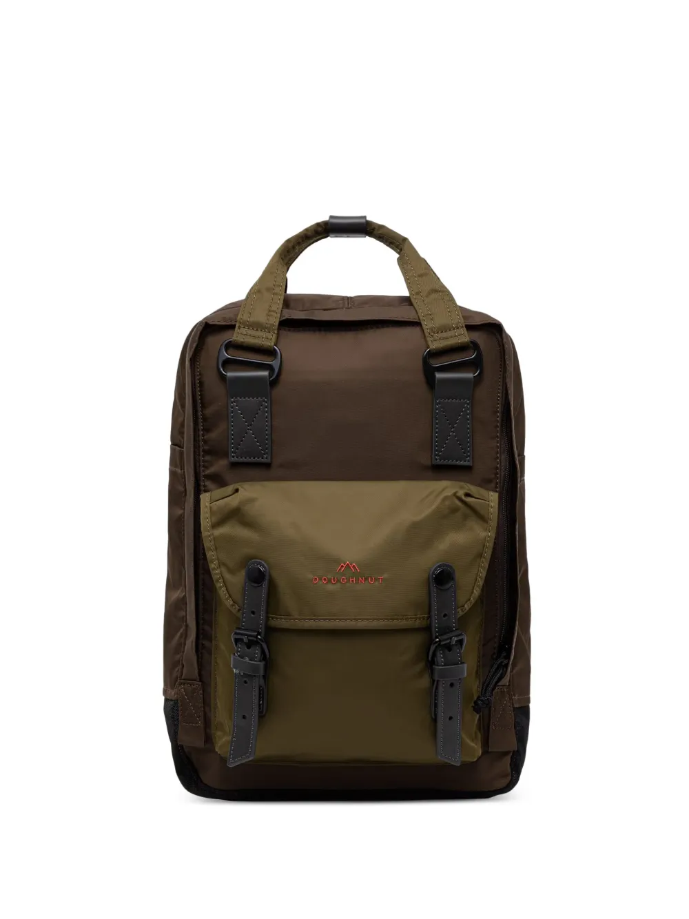 Doughnut Macaroon buckle-fastening logo-embroidered backpack - Verde