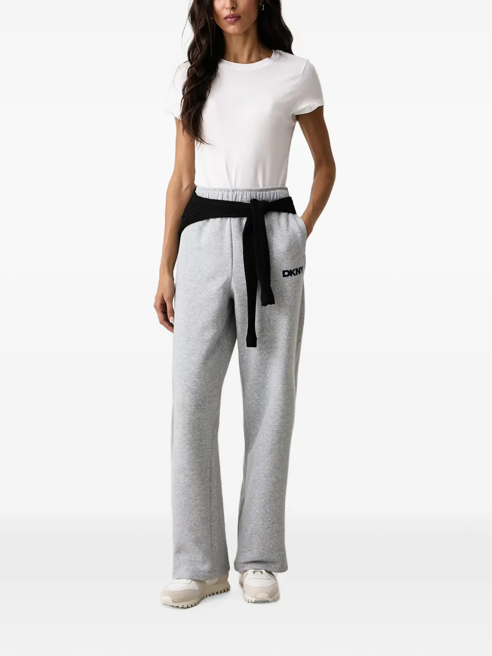 DKNY Trainingsbroek met geborduurd logo Grijs