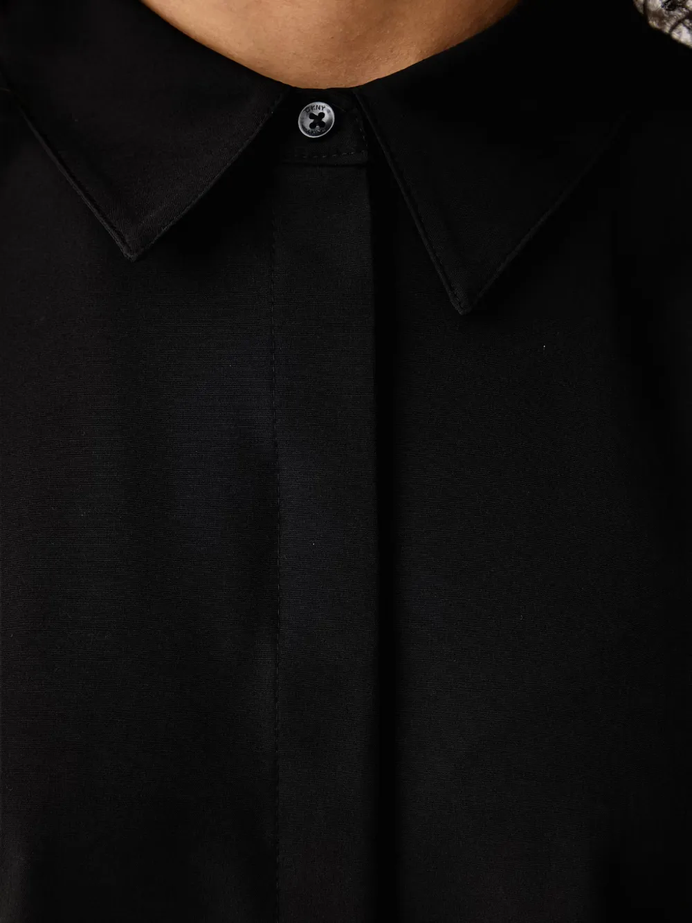 DKNY concealed-front shirt Zwart