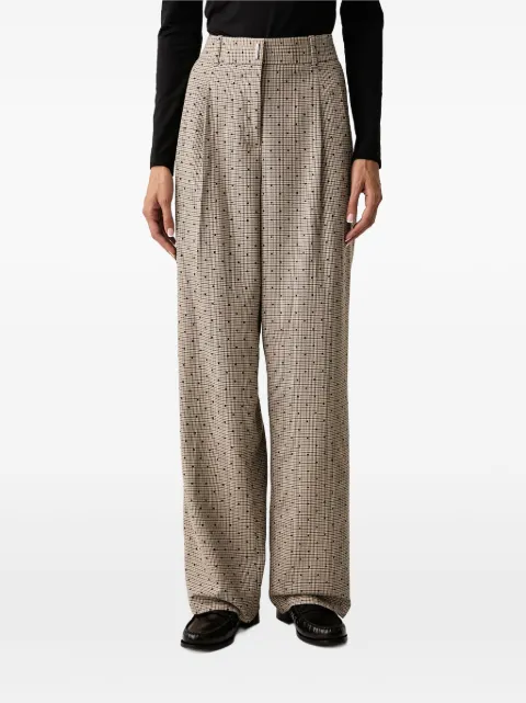 DKNY pantalones con motivo de pata de gallo y lunares