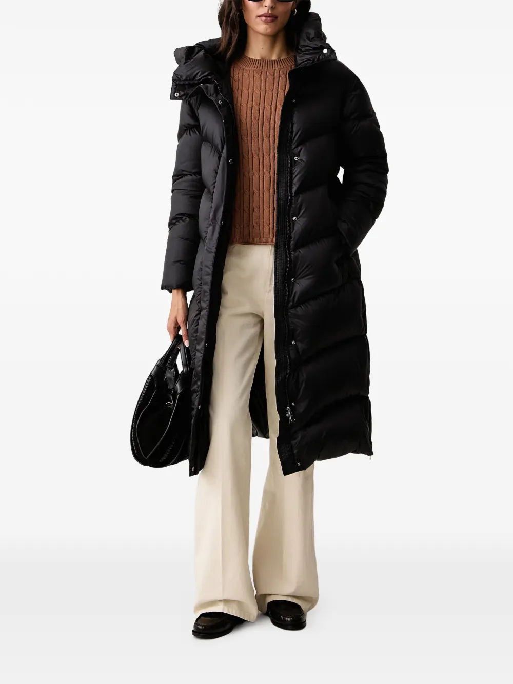 DKNY cable-knit logo-embroidered sweater Bruin