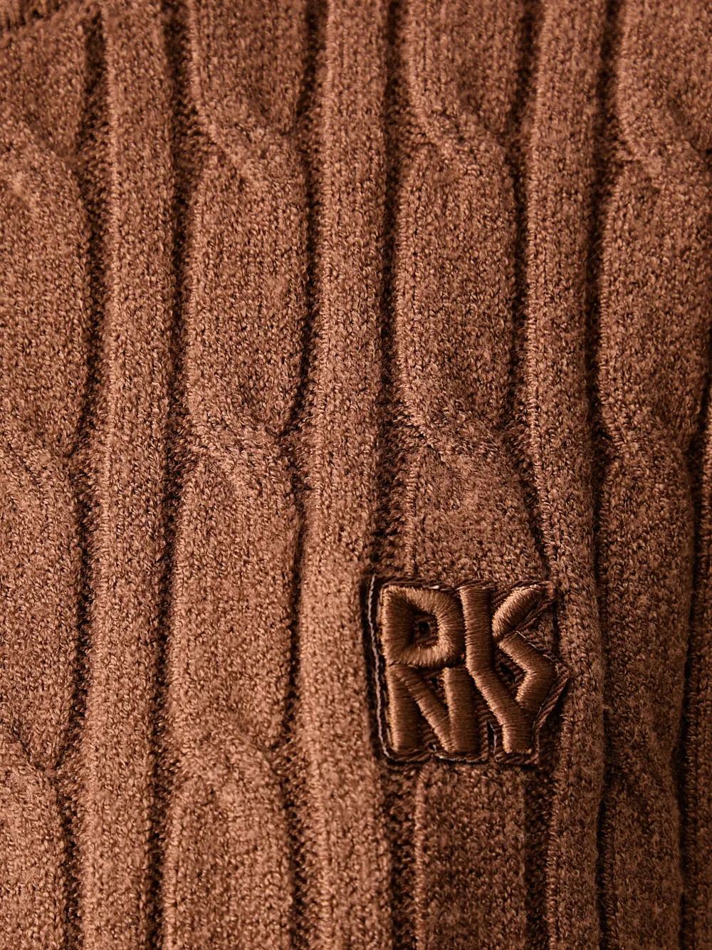 DKNY cable-knit logo-embroidered sweater Bruin