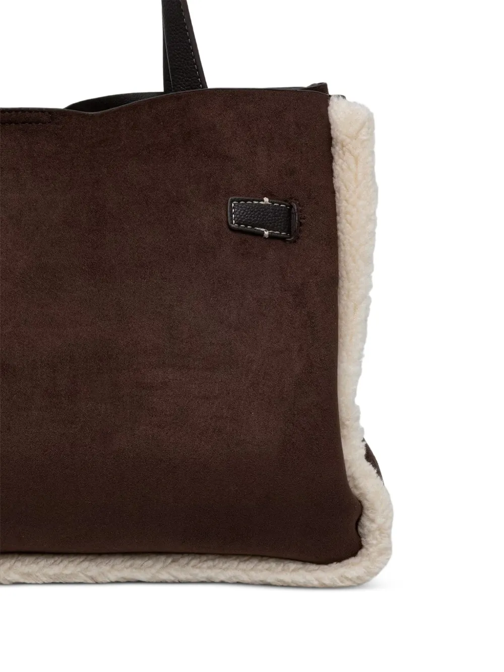DKNY shearling-trim tote bag Bruin