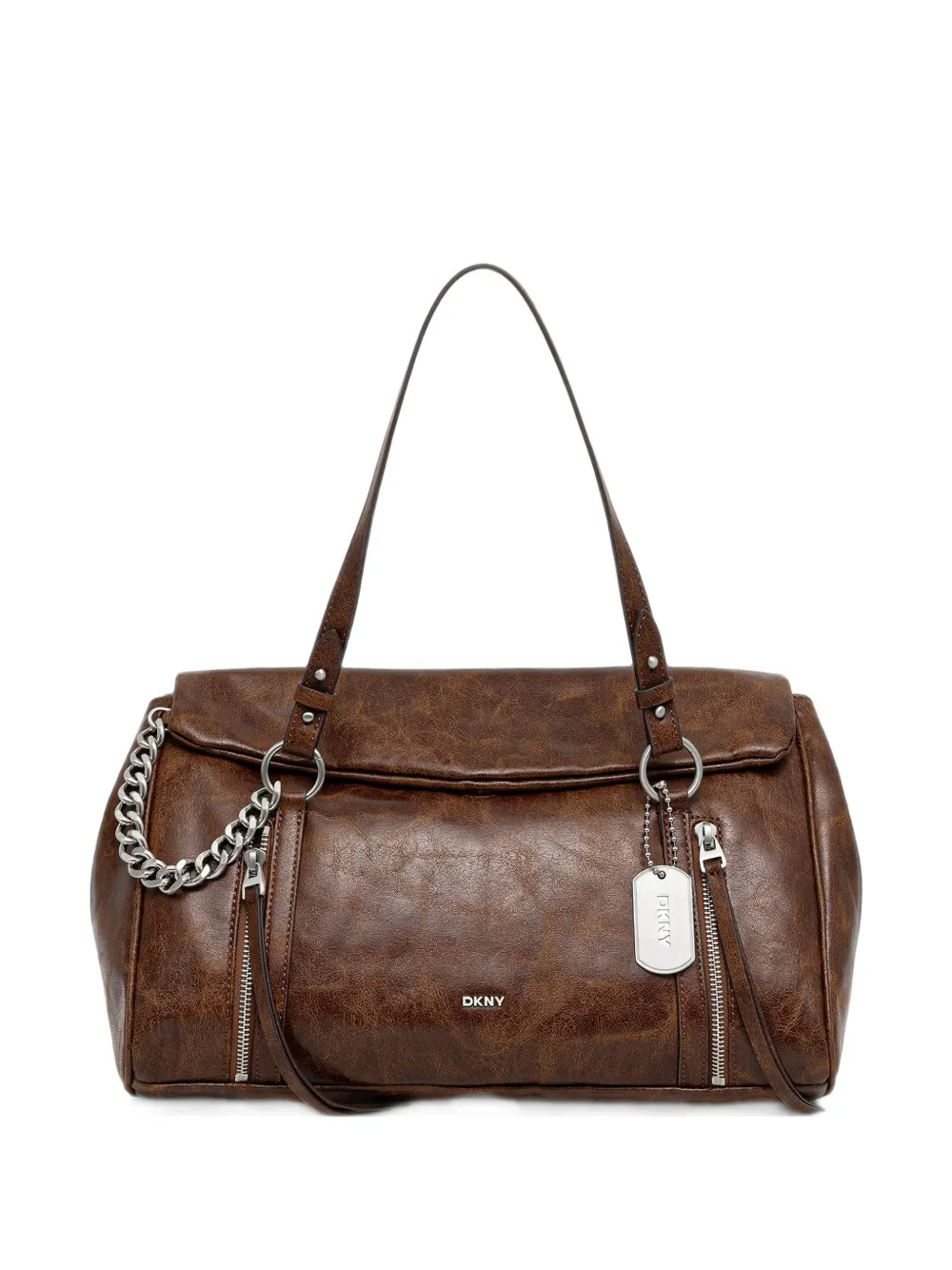DKNY chain-detail zip-fastening tote bag