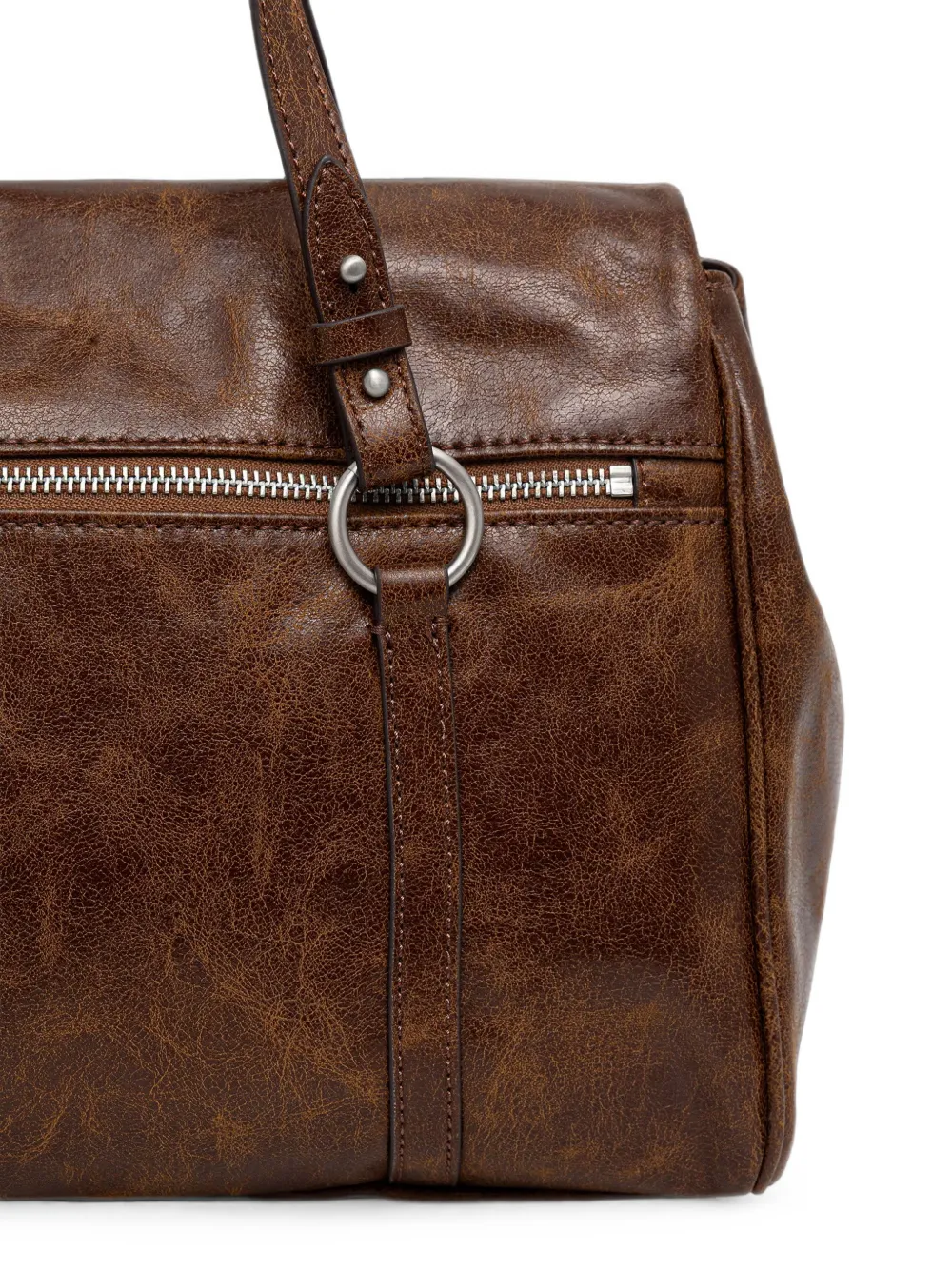 DKNY Shopper met ritssluiting en kettingdetail Bruin