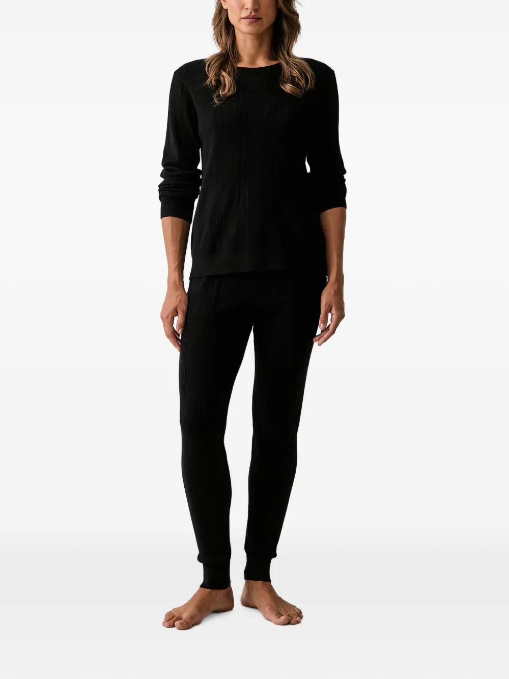 DKNY ribbed-knit pyjamas Zwart