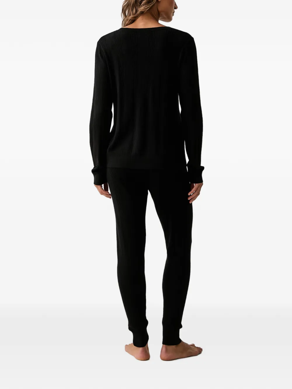 DKNY ribbed-knit pyjamas Zwart