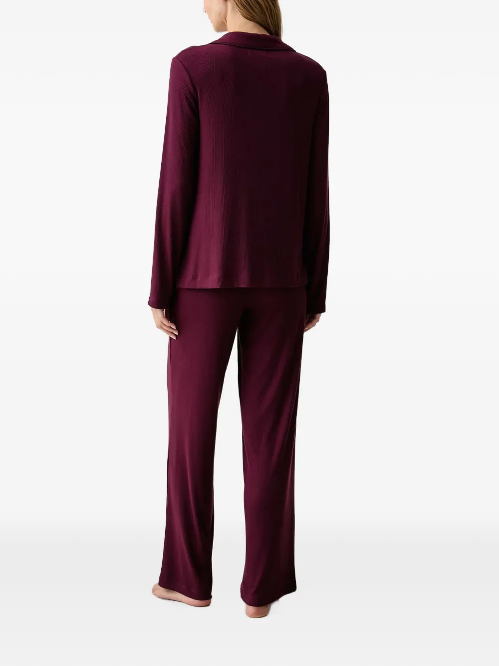 DKNY Ribgebreide pyjama Rood