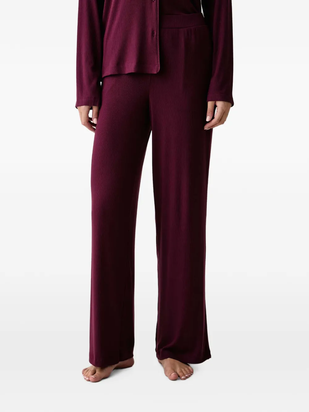 DKNY Ribgebreide pyjama Rood
