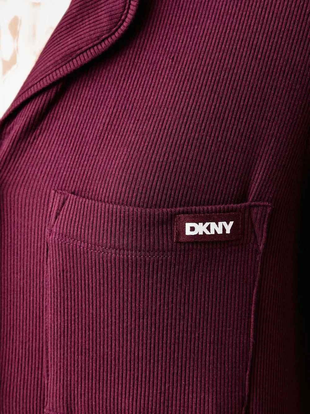 DKNY Ribgebreide pyjama Rood
