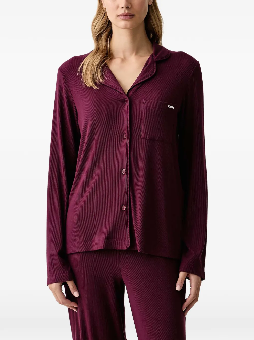 DKNY Ribgebreide pyjama Rood