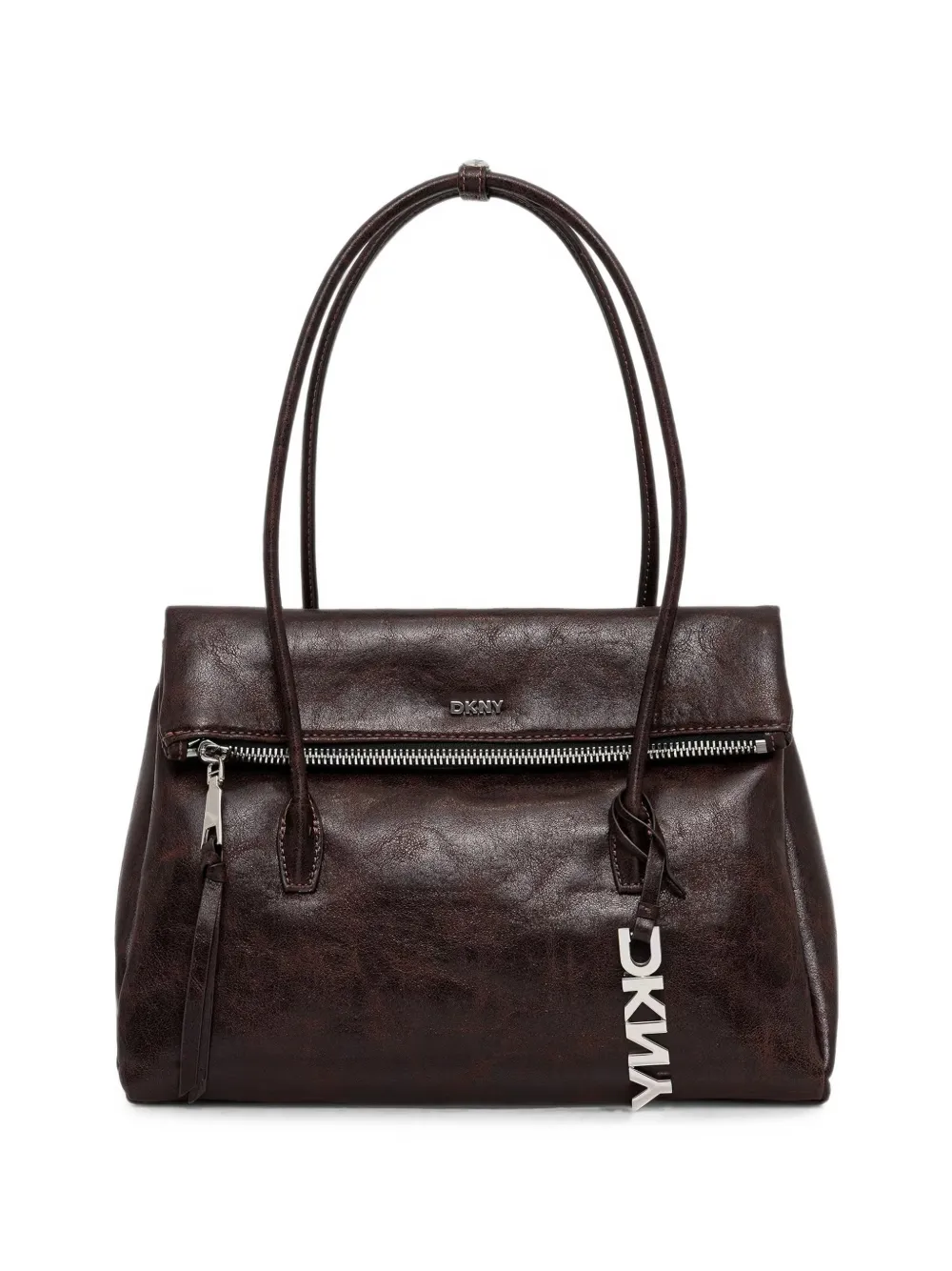 DKNY large Rivington logo-plaque foldover tote bag