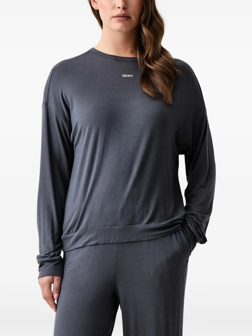 DKNY Pyjama met logoprint Grijs