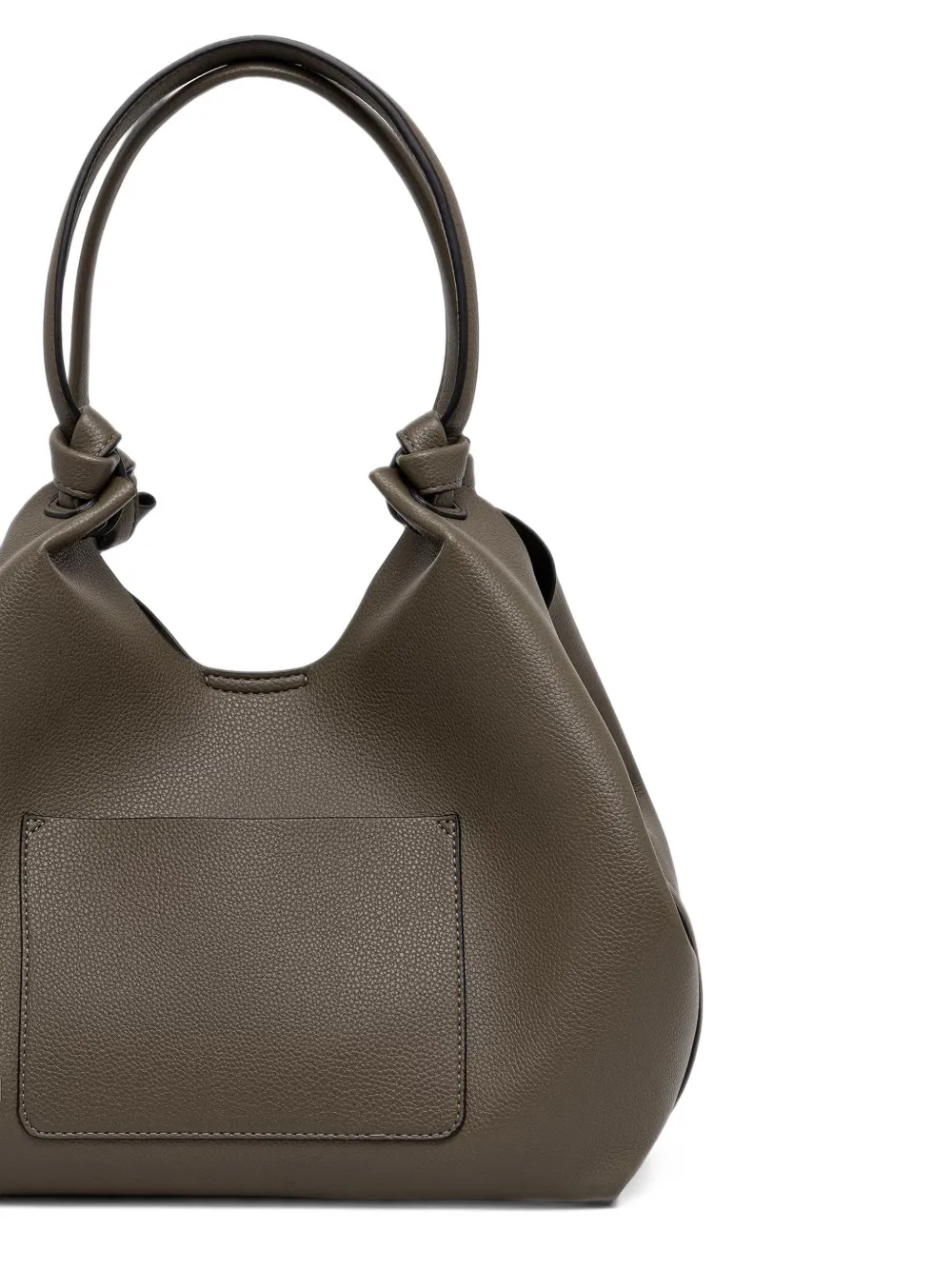 DKNY Paula pebbled-texture knotted tote bag Groen