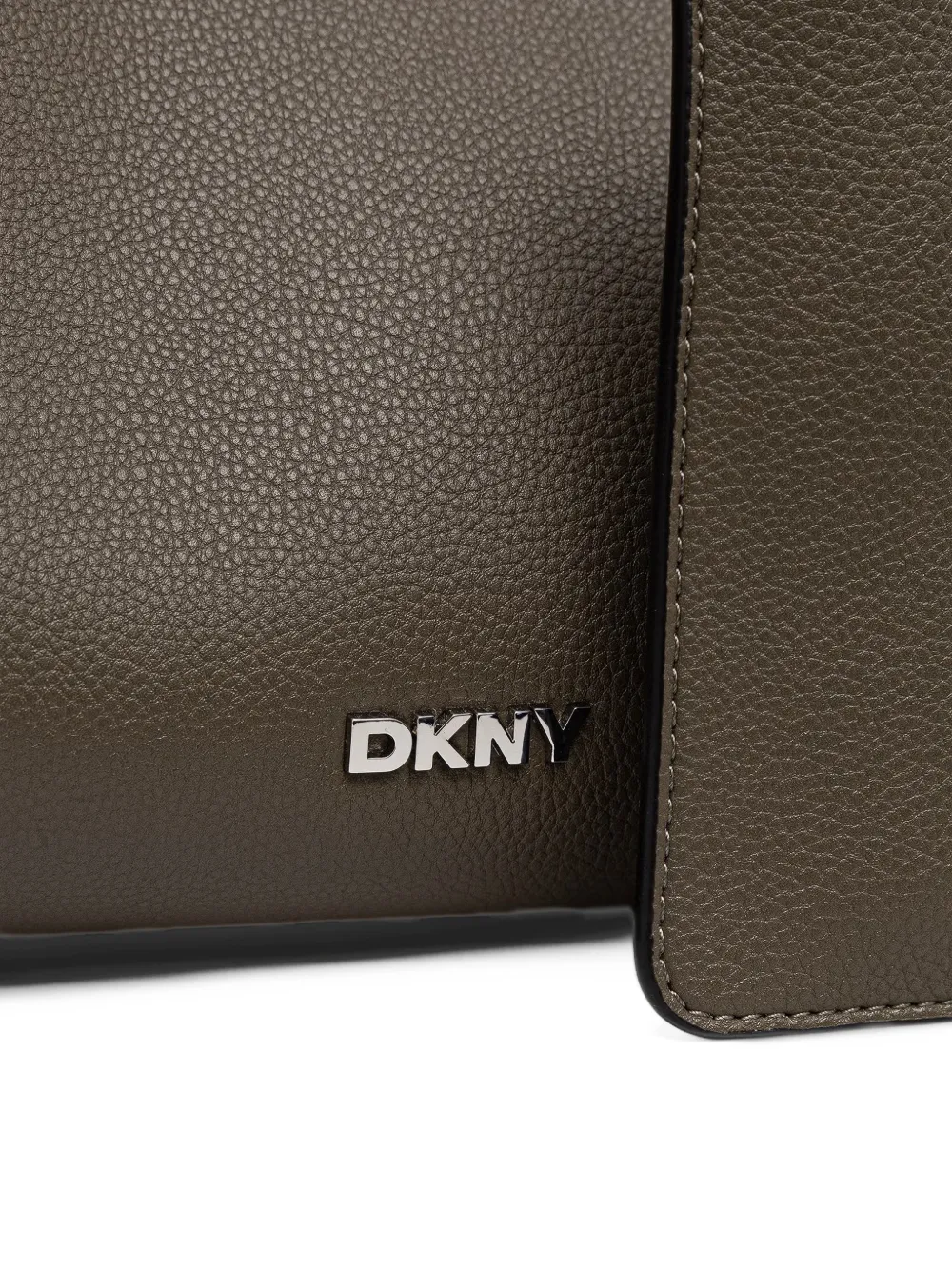 DKNY Paula pebbled-texture knotted tote bag Groen