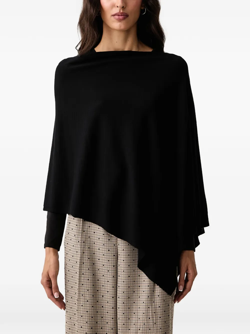 DKNY asymmetric fine-knit top - Nero