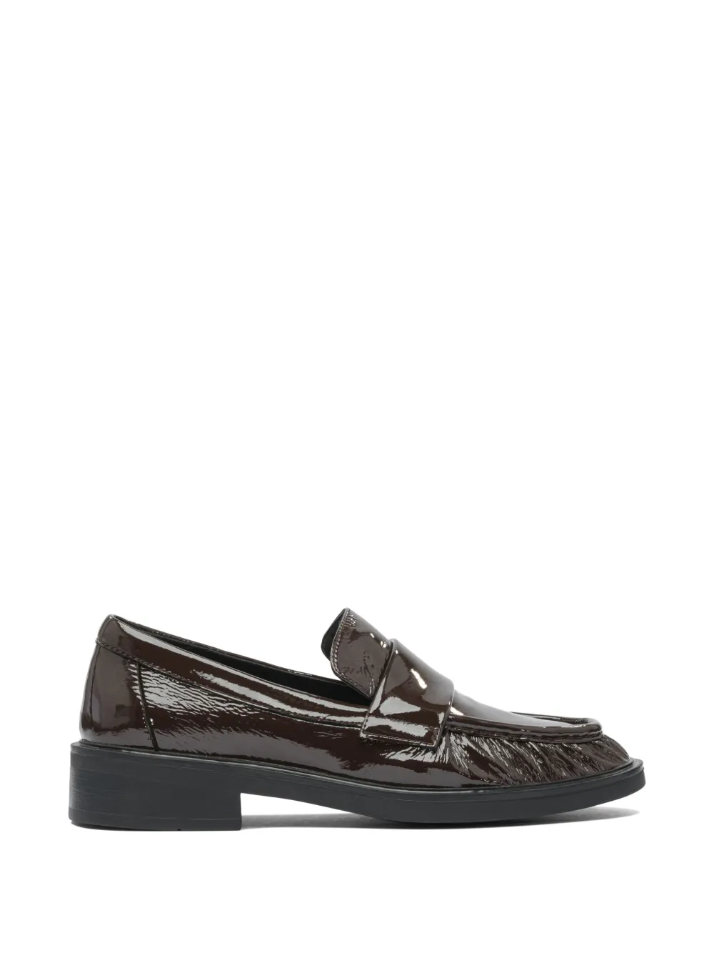 strategia shoes Romy crinkled-finish loafers - Brown