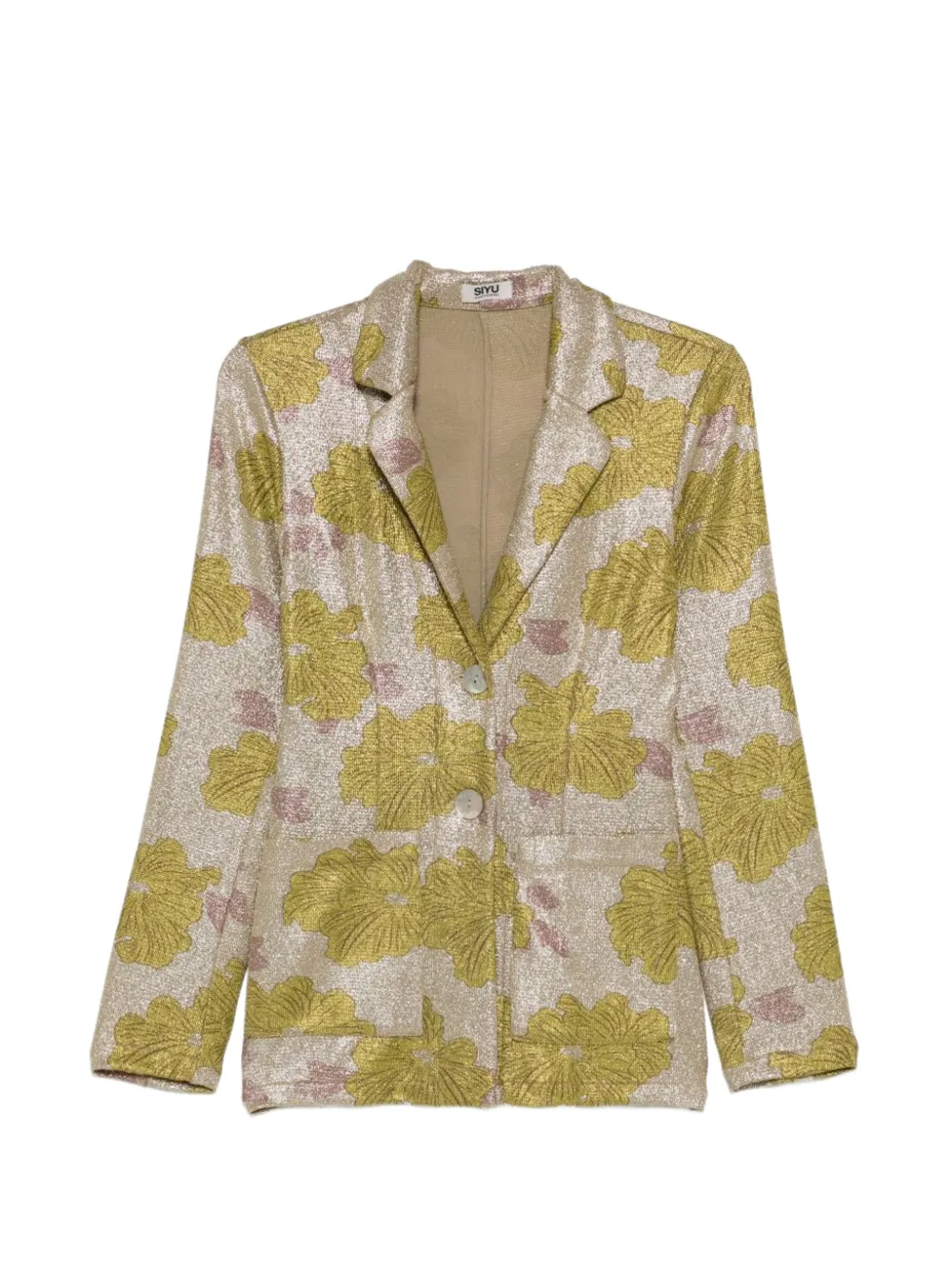 Siyu Floral-print Single-breasted Blazer In Neutrals