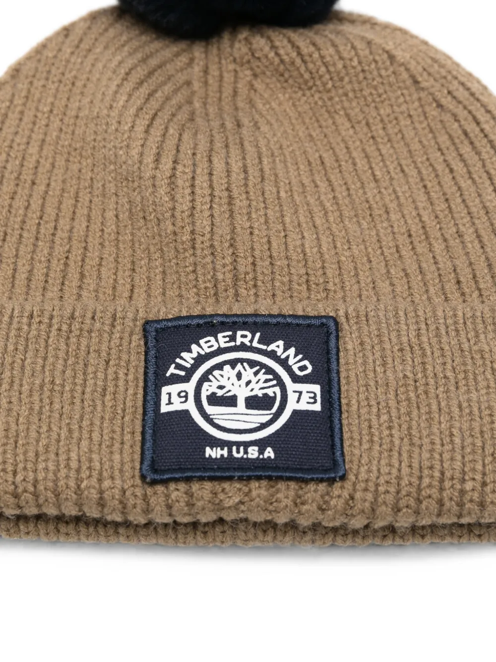 Timberland Kids Muts met pompon en logo-patch Groen