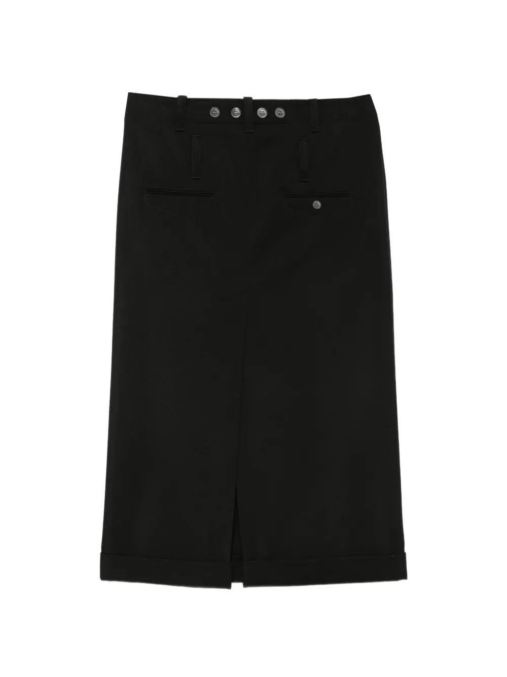 Marni Midi-kokerrok met knoopdetail Zwart